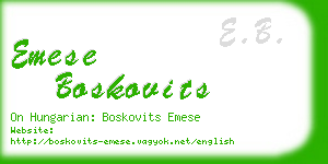 emese boskovits business card